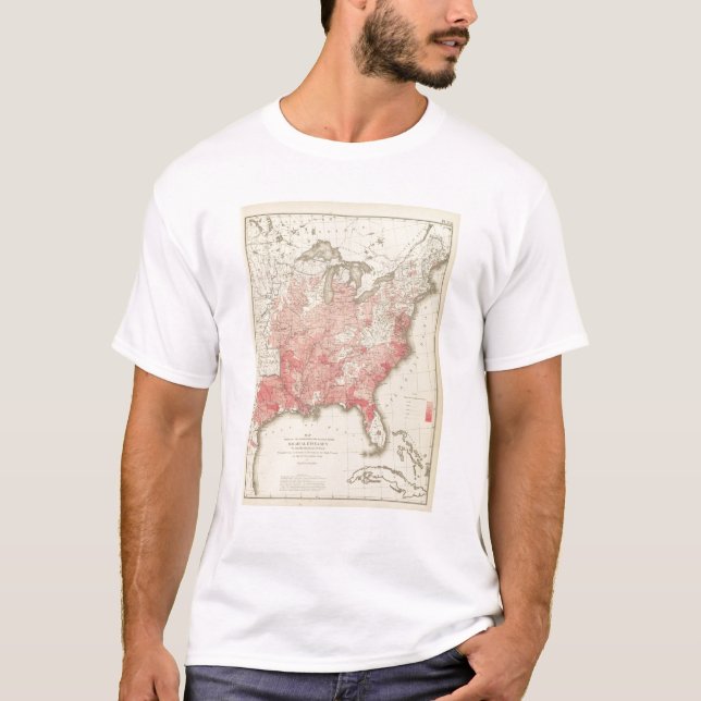 Malariatodesfälle, statistische US-Lithographie T-Shirt (Vorderseite)