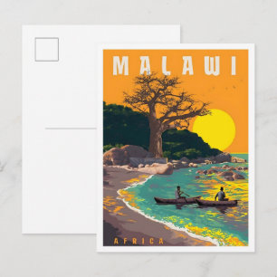 Malawi Afrika Vintage Reise Postkarte