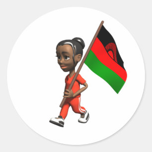 Malawi-Aufkleber Runder Aufkleber
