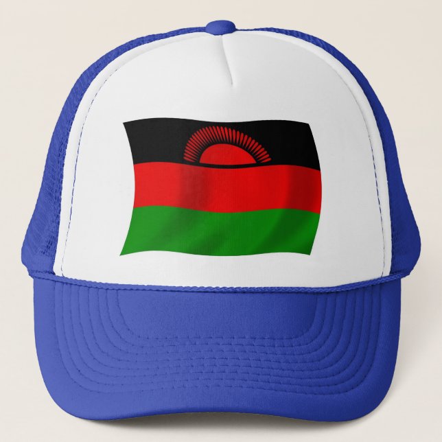 Malawi Flag Hat Truckerkappe (Vorderseite)