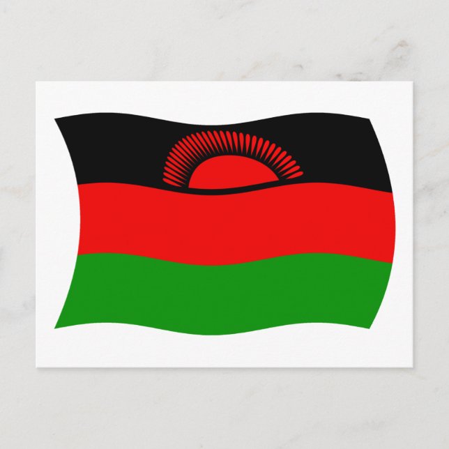 Malawi Flag Postcard Postkarte (Vorderseite)