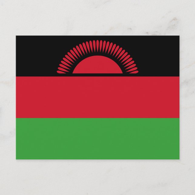 Malawi Flag Postcard Postkarte (Vorderseite)