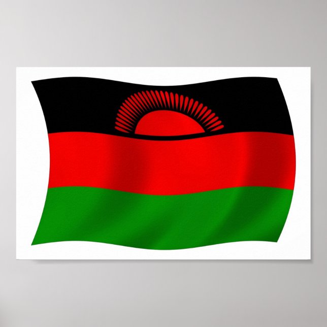Malawi Flag Poster Print (Vorne)
