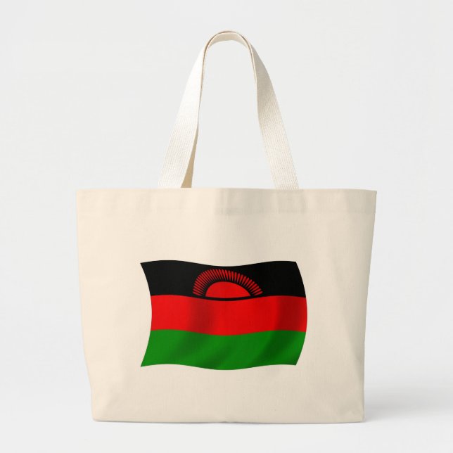 Malawi Flag Tote Bag Jumbo Stoffbeutel (Vorne)