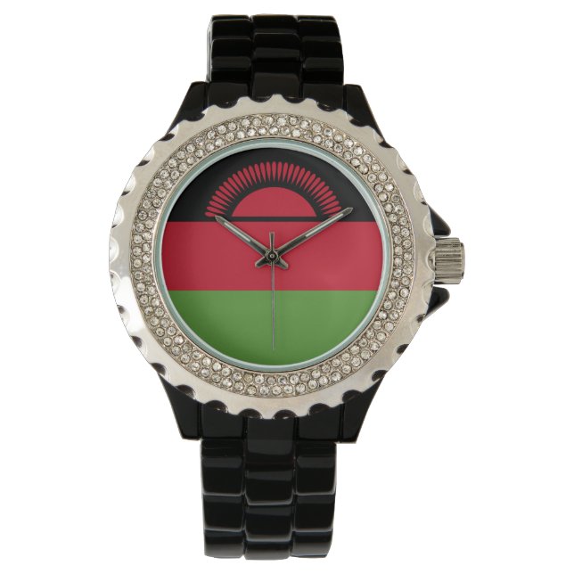 Malawi-Flagge Armbanduhr (Vorderseite)