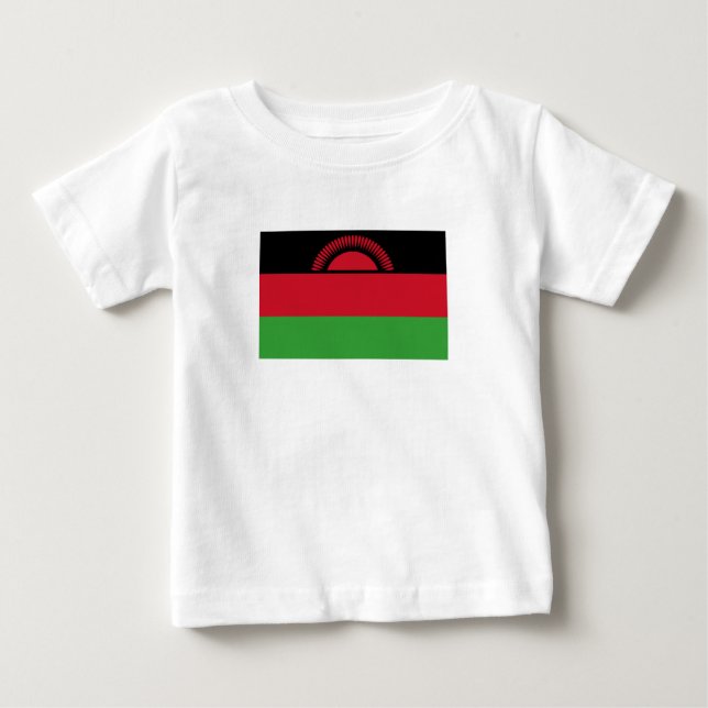 Malawi-Flagge Baby T-shirt (Vorderseite)