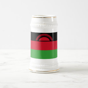 Malawi-Flagge Bierglas