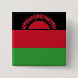 Malawi-Flagge Button