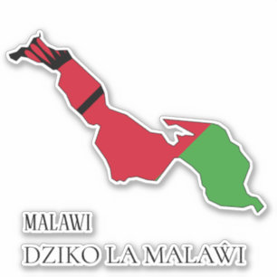 Malawi-Flagge Charmante patriotische Karte Aufkleber