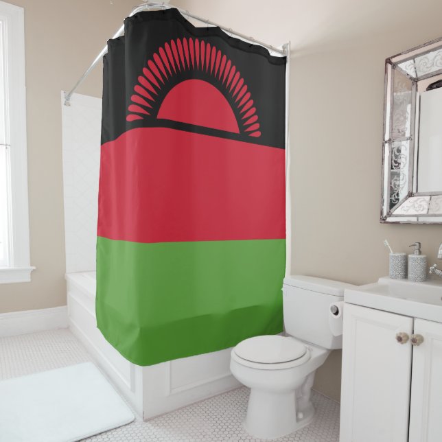 Malawi-Flagge Duschvorhang (Beispiel)