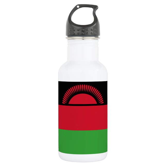 Malawi-Flagge Edelstahlflasche (Vorderseite)