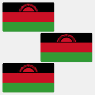 Malawi-Flagge Etiketten