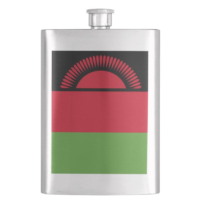 Malawi-Flagge Flachmann (Vorderseite)