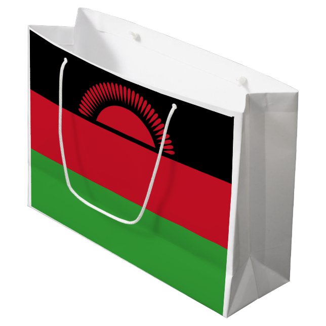 Malawi-Flagge Große Geschenktüte (Vorderseite Schrägansicht)