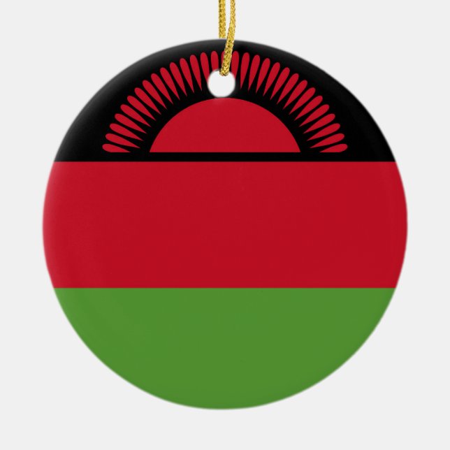 Malawi-Flagge Keramik Ornament (Vorne)