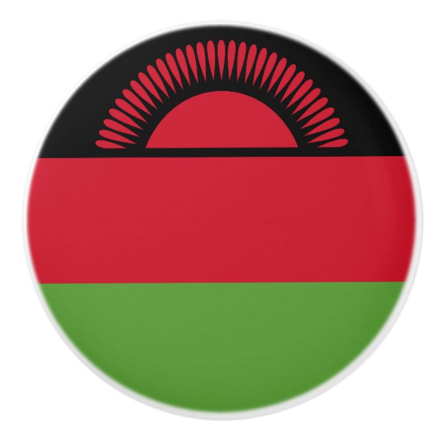 Malawi-Flagge Keramikknauf (Vorderseite)