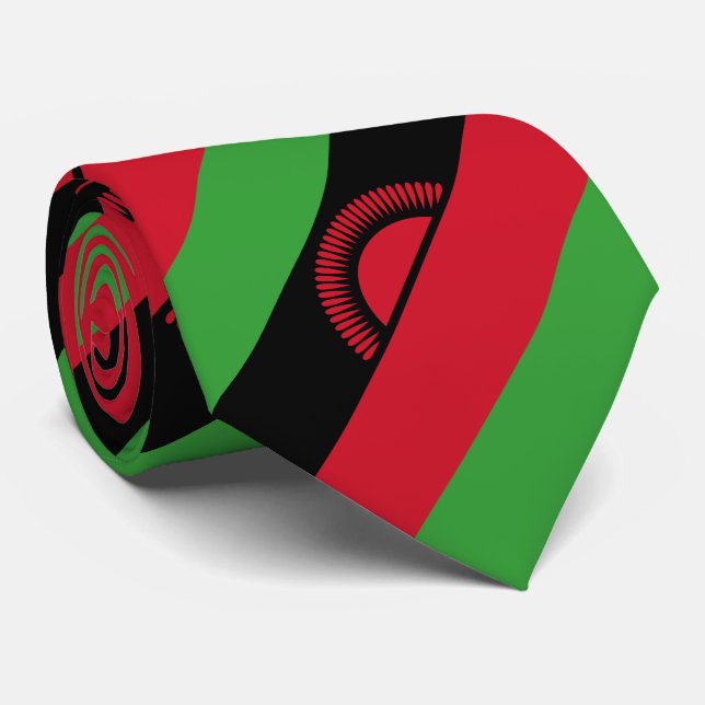 Malawi-Flagge Krawatte (Gerollt)