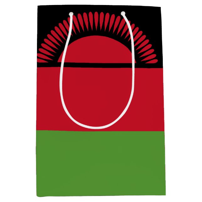 Malawi-Flagge Mittlere Geschenktüte (Vorderseite)