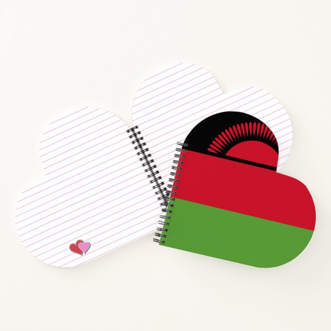 Malawi-Flagge Notizbuch (Innenseite)