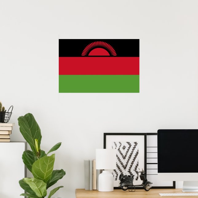 Malawi-Flagge Poster (Heimbüro)