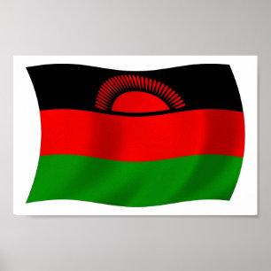 Malawi-Flagge Poster Druck