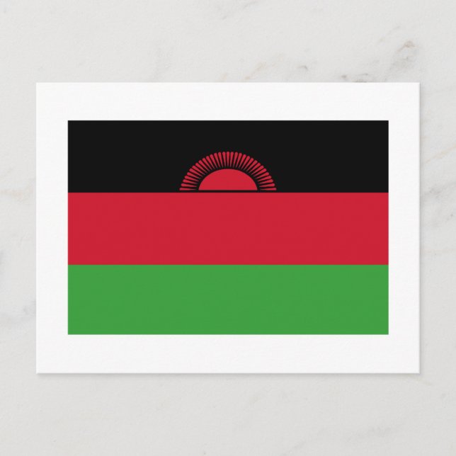 Malawi-Flagge Postkarte (Vorderseite)