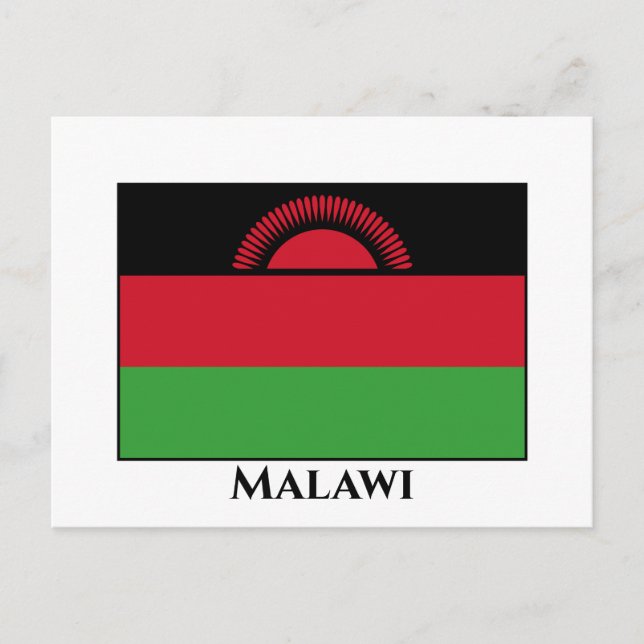 Malawi-Flagge Postkarte (Vorderseite)