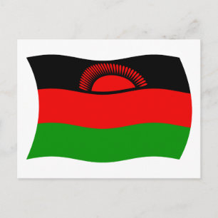 Malawi-Flagge-Postkarte Postkarte