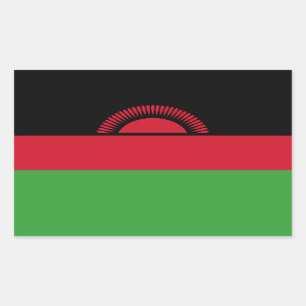 Malawi-Flagge Rechteckiger Aufkleber