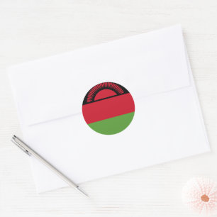 Malawi-Flagge Runder Aufkleber