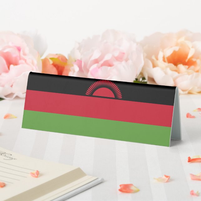 Malawi-Flagge Tischaufsteller (In Situ (Hochzeit))