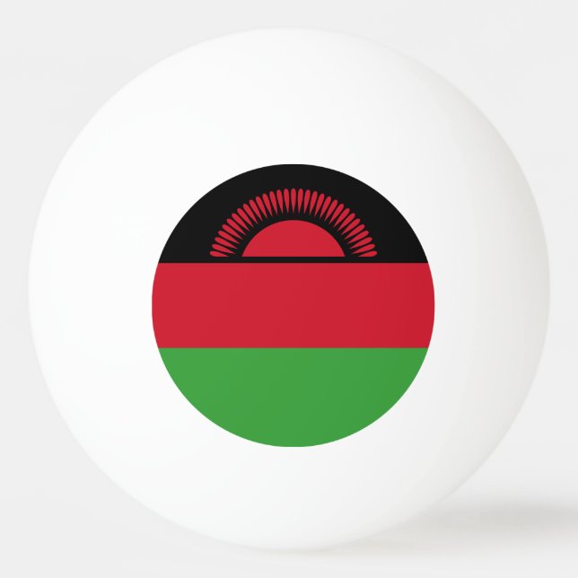 Malawi-Flagge Tischtennisball (Vorderseite)
