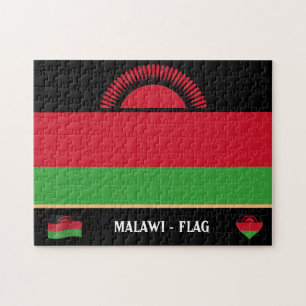 Malawi-Flagge und Malawi-Land / Malawi