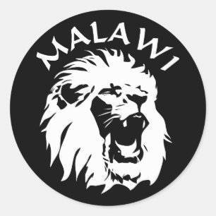 Malawi Lion Runder Aufkleber