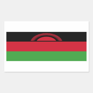Malawi/malawische Flagge Rechteckiger Aufkleber