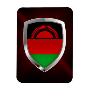 Malawi Metallic Emblem Magnet