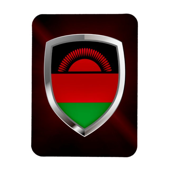 Malawi Metallic Emblem Magnet (Vertikal)