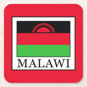 Malawi Rechteckiger Pappuntersetzer