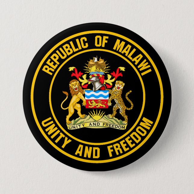 Malawi Round Emblem Button (Vorderseite)