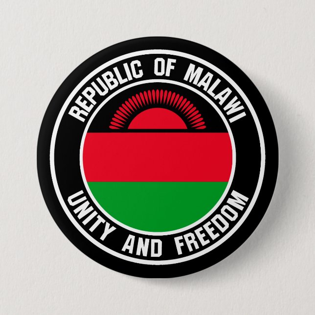 Malawi-Rundemblem Button (Vorderseite)