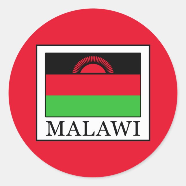 Malawi Runder Aufkleber (Vorderseite)