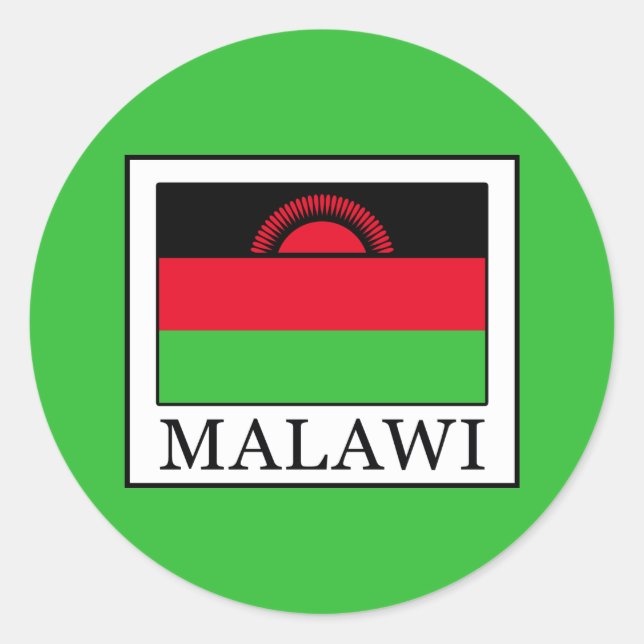 Malawi Runder Aufkleber (Vorderseite)