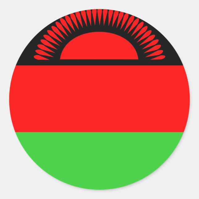 Malawi Runder Aufkleber (Vorderseite)