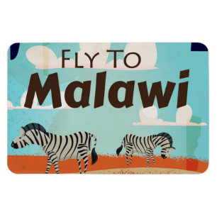 Malawi Vintage Reiseplakat Magnet