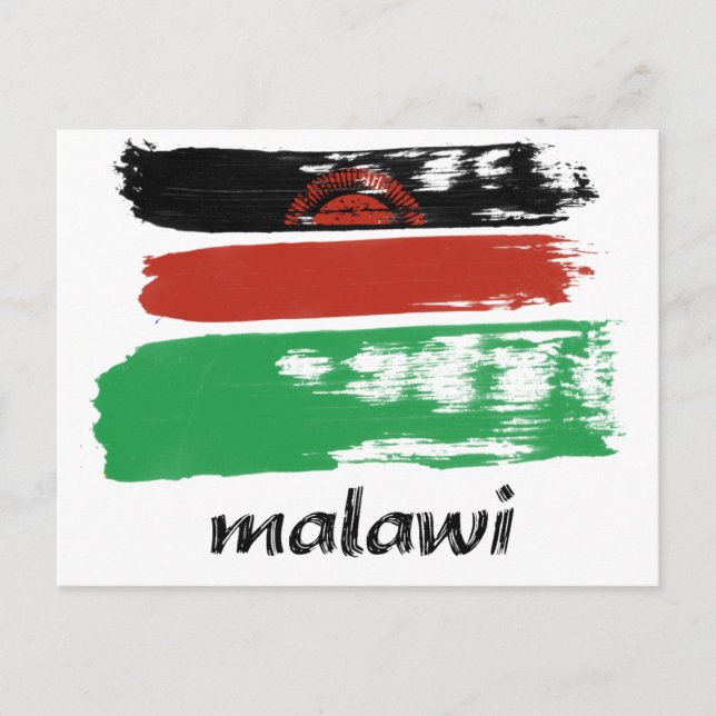 Malawiischer Flaggenentwurf Postkarte (Vorderseite)