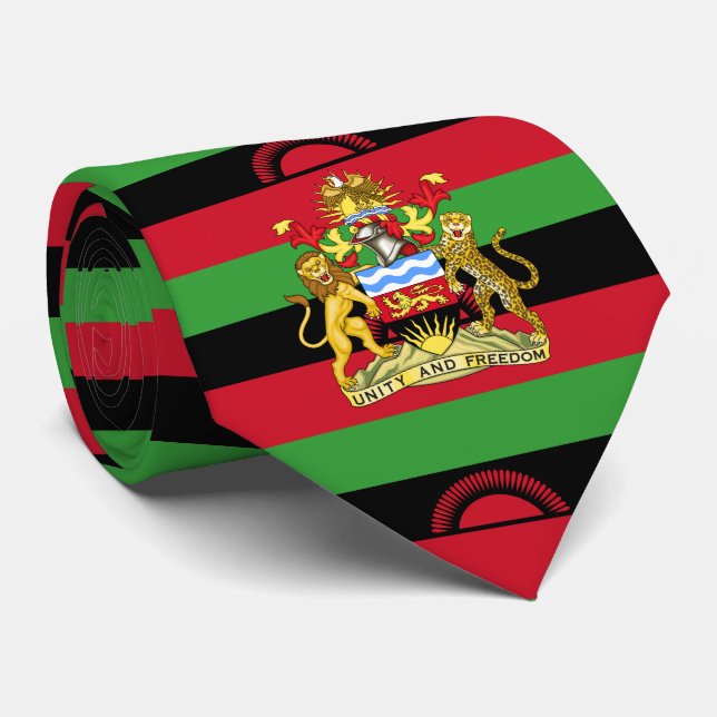 Malawische Flagge und Wappen, Flagge Malawis Krawatte (Gerollt)