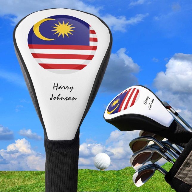Malay Flag & Mit Monogramm Golf Clubs Abdeckung Headcover (Von Creator hochgeladen)