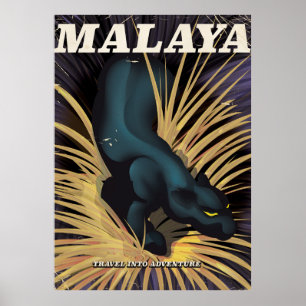 Malaya Vintage-Reiseposter. Poster