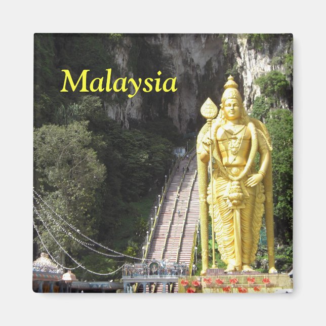Malaysia Batu Caves Statue Magnet (Vorne)