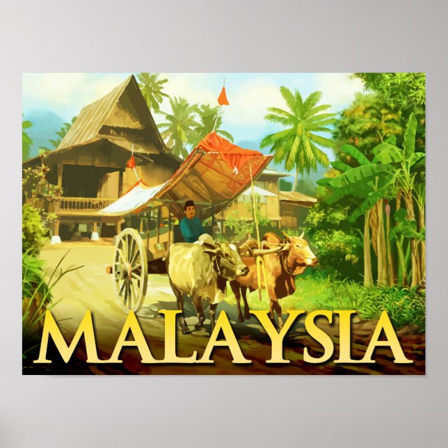 Malaysia - Bullock Cart Poster (Vorne)